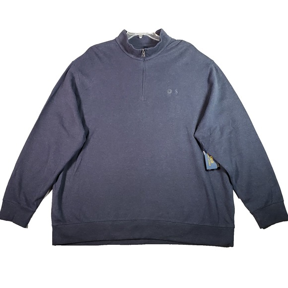 Polo Ralph Lauren Sweater Mens 3XB Blue 1/4 Zip Pullover Long Sleeve Preppy NEW - Picture 1 of 12